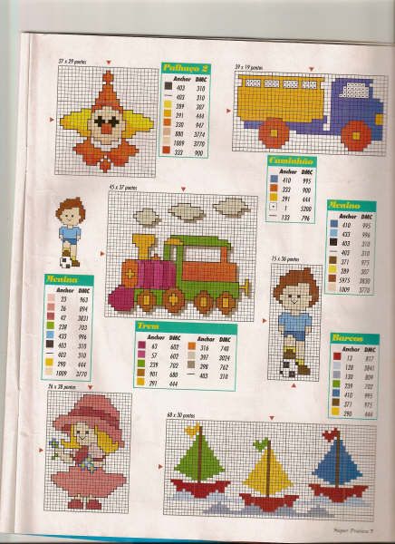 Schema punto croce Idee Infantili 48