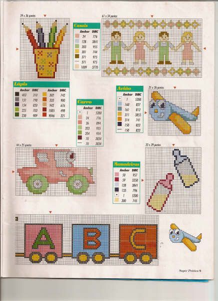 Schema punto croce Idee Infantili 50