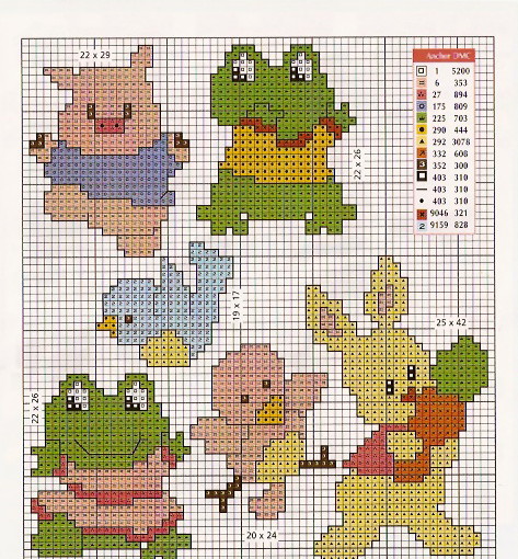 Schema punto croce Idee Infantili 76