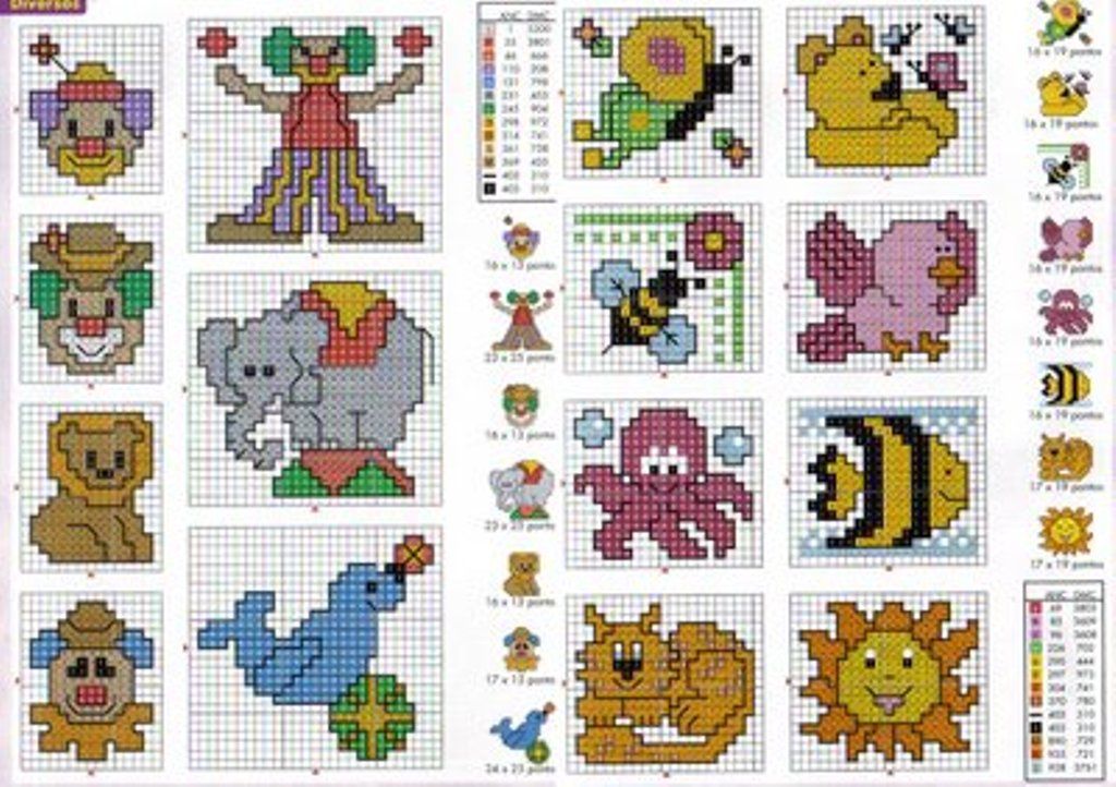 Schema punto croce Idee Infantili 90