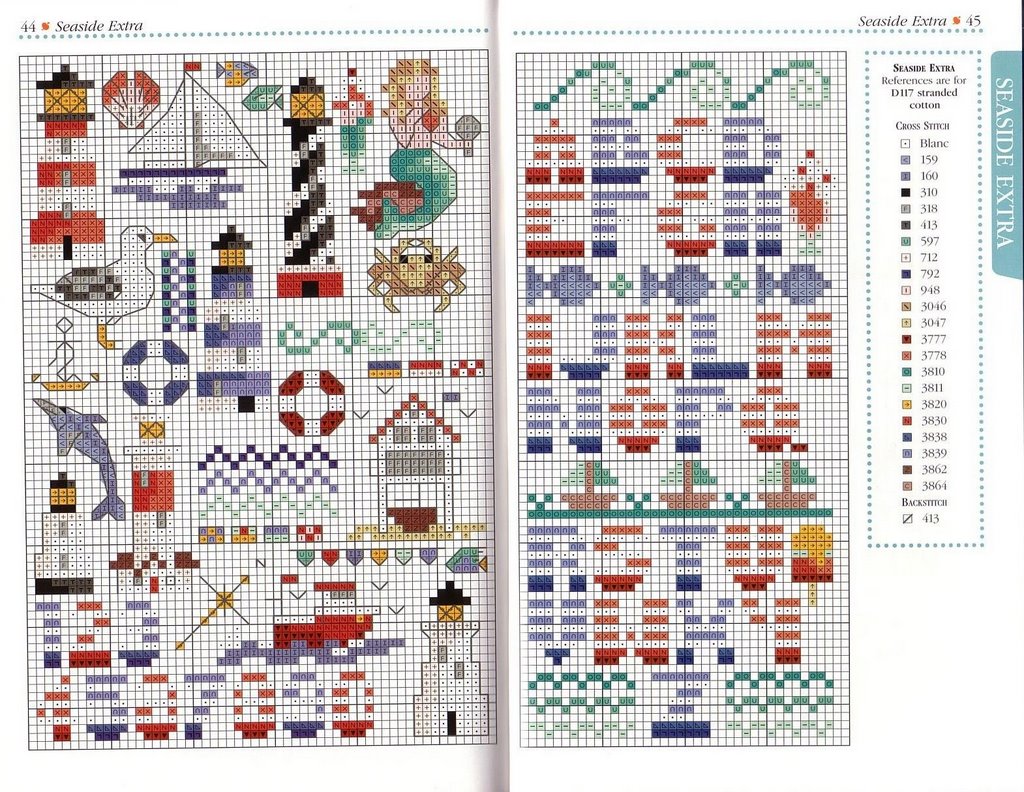 Schema punto croce Mare