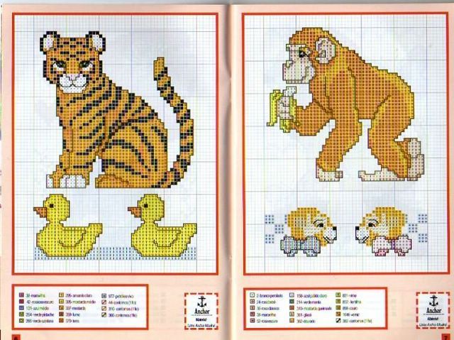 Schema punto croce Mini Animali 04