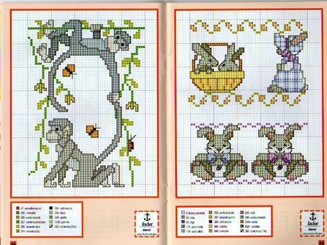 Schema punto croce Mini Animali 12