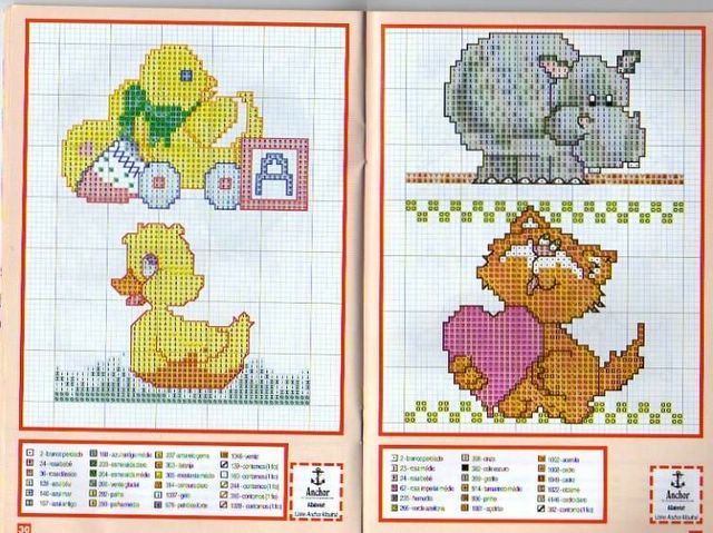 Schema punto croce Mini Animali 15