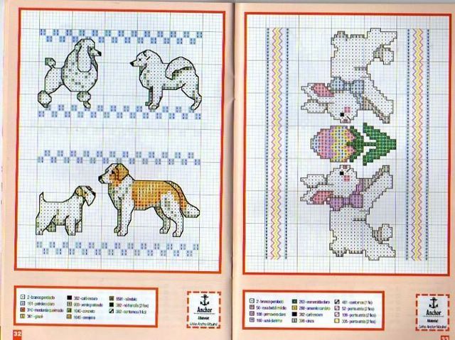 Schema punto croce Mini Animali 16