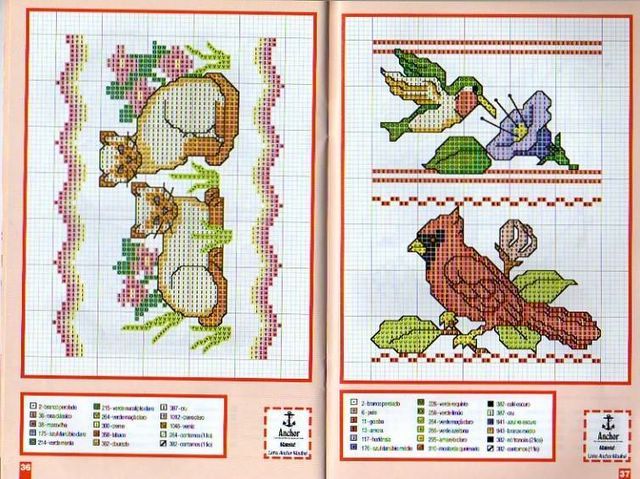 Schema punto croce Mini Animali 18