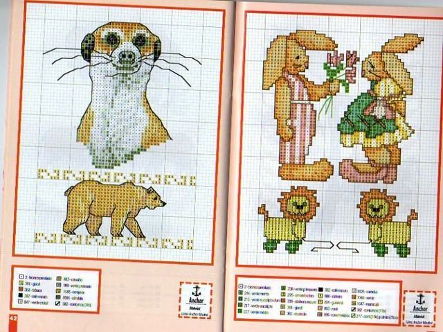 Schema punto croce Mini Animali 21