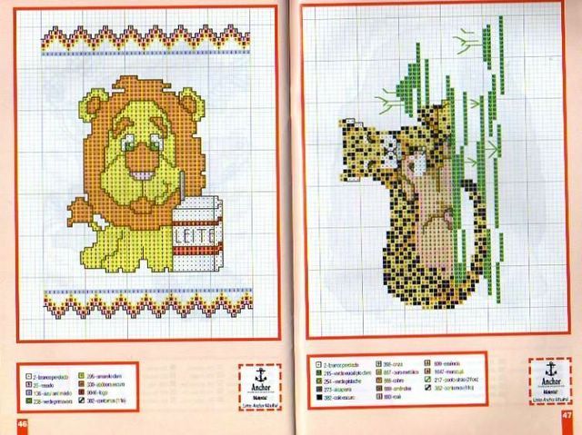 Schema punto croce Mini Animali 23