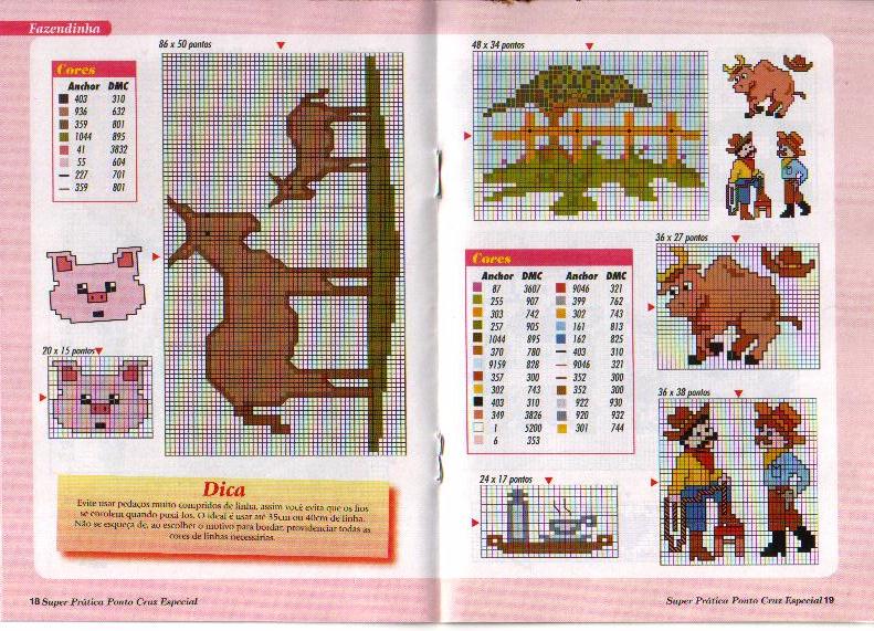 Schema punto croce Mini Animali 27