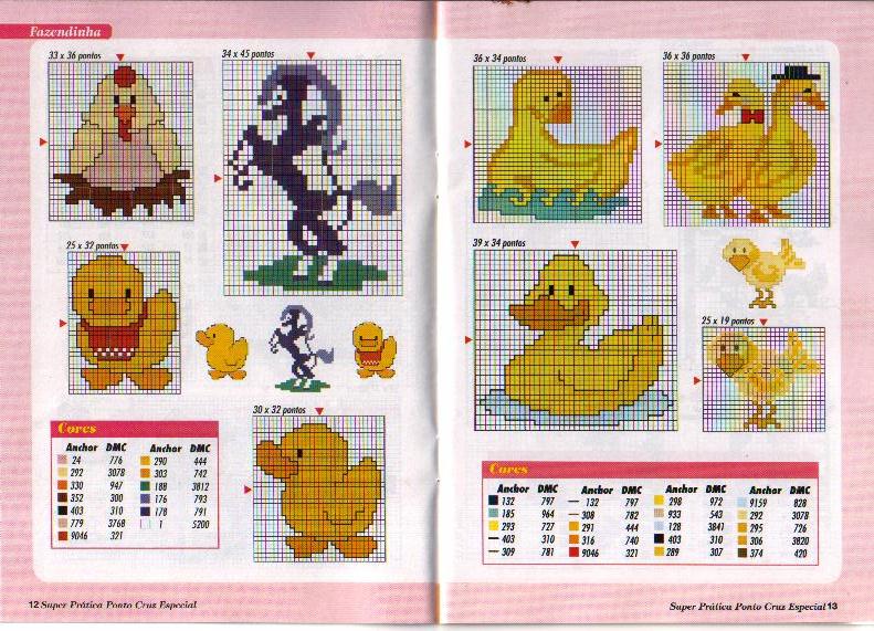 Schema punto croce Mini Animali 29