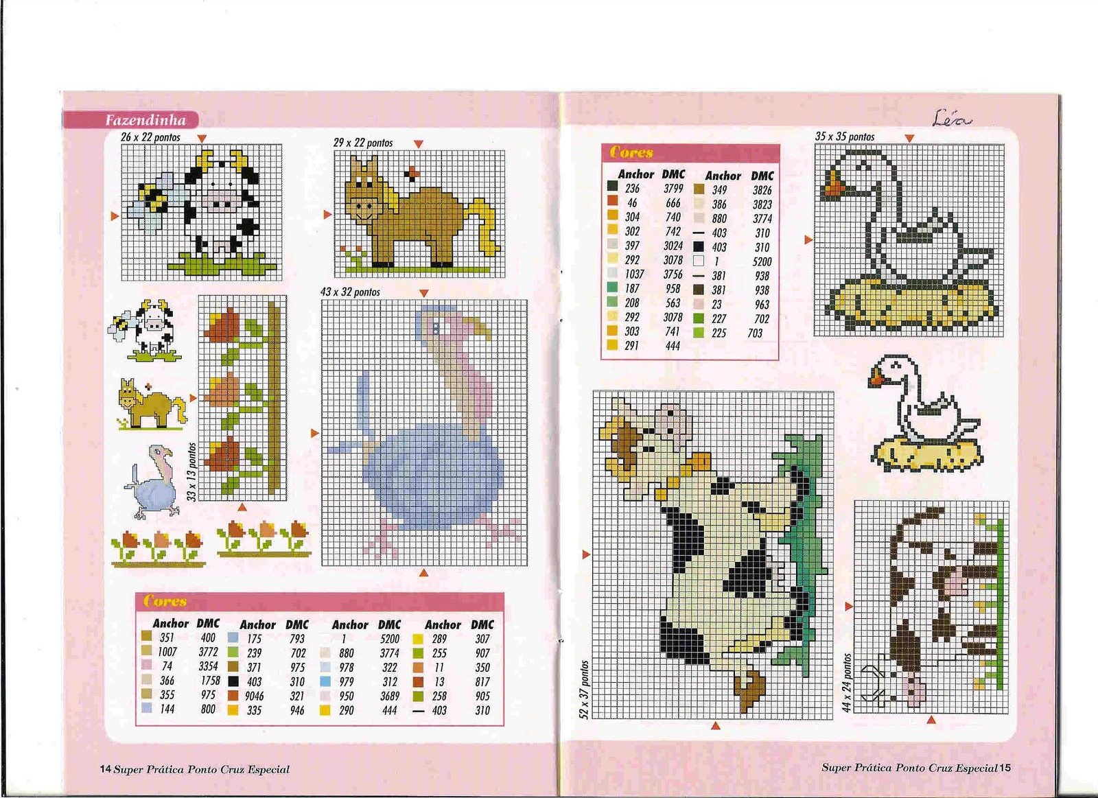 Schema punto croce Mini Animali 36