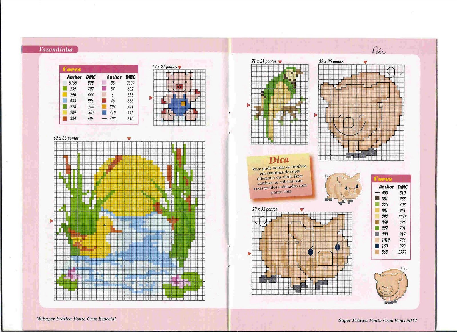 Schema punto croce Mini Animali 37