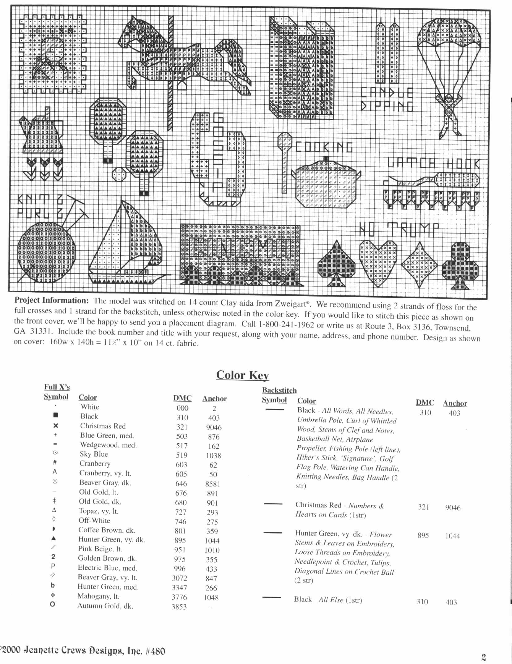 Schema punto croce Pastimes 03