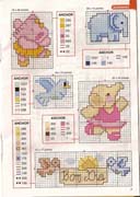 Schema punto croce Elefantini 07