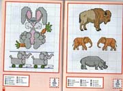 Schema punto croce Mini Animali 20