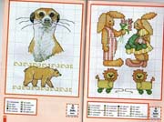 Schema punto croce Mini Animali 21