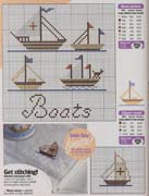 Schema punto croce Mini Navi 01