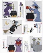 Schema punto croce Streghette