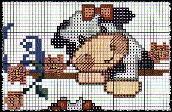 Schema punto croce Mucca 13