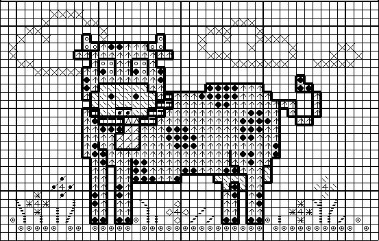 Schema punto croce Mucca 8