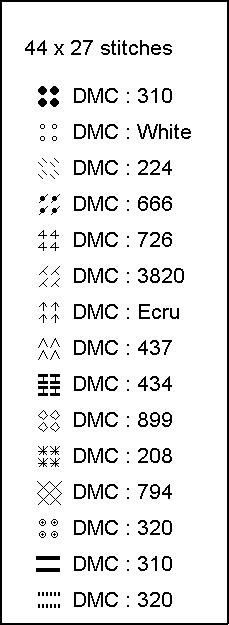 Schema punto croce Mucca 9