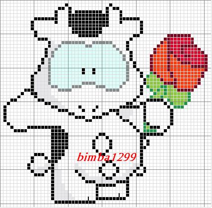 Schema punto croce Mucchina-2