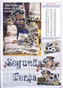 Schema punto croce Bordura Mucca 1