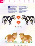 Schema punto croce Coppie Mucche