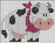 Schema punto croce Mucca 3