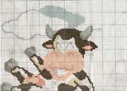 Schema punto croce Schema Mucca