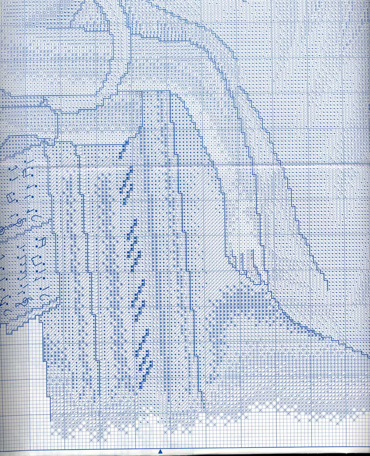 Schema punto croce La Pianista 05