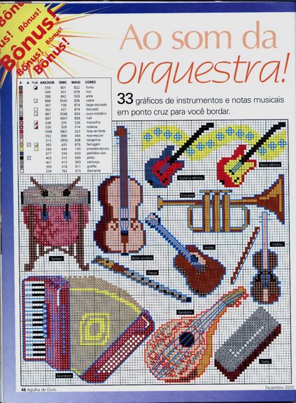 Schema punto croce Musica 1