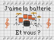 Schema punto croce Batteria