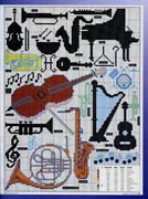 Schema punto croce Musica 2