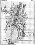 Schema punto croce Strumenti A Corde 06