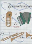 Schema punto croce Strumenti Musicali 36