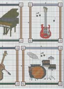 Schema punto croce Strumenti Musicali 38