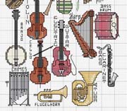 Schema punto croce Strumenti Musicali 4
