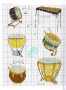 Schema punto croce Strumenti Musicali 40