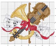 Schema punto croce Violino