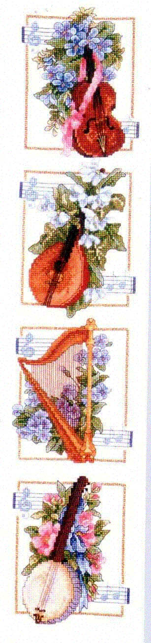 Schema punto croce Strumenti A Corde 01