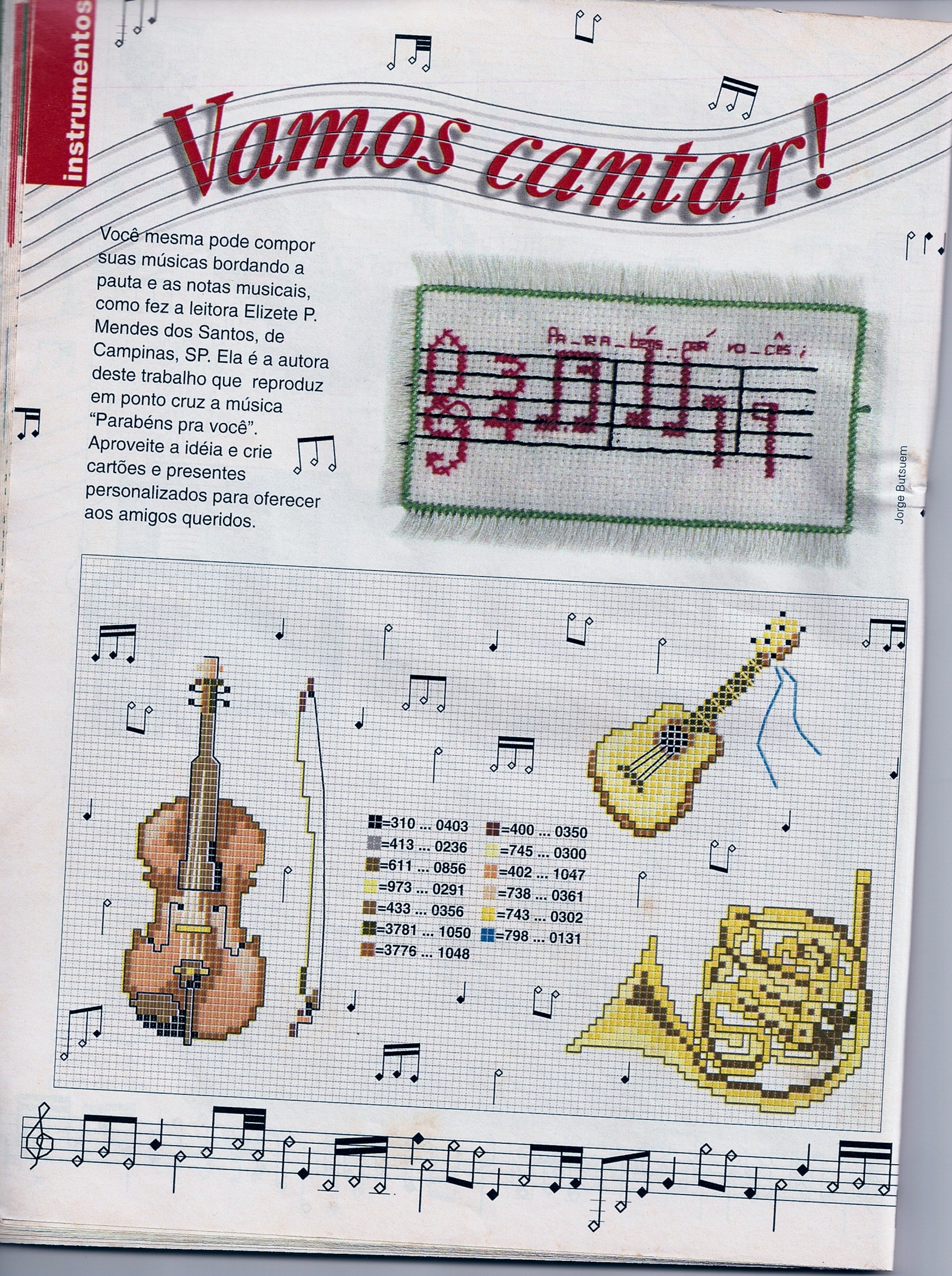 Schema punto croce Strumenti Musicali 02