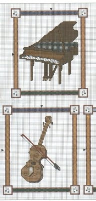 Schema punto croce Strumenti Musicali 58