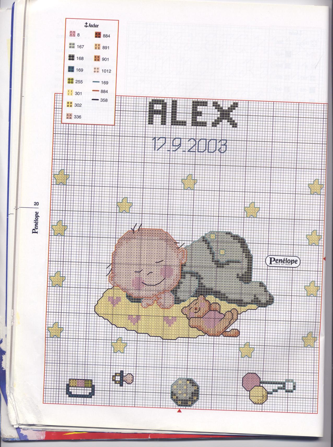 Schema punto croce Alex 3b