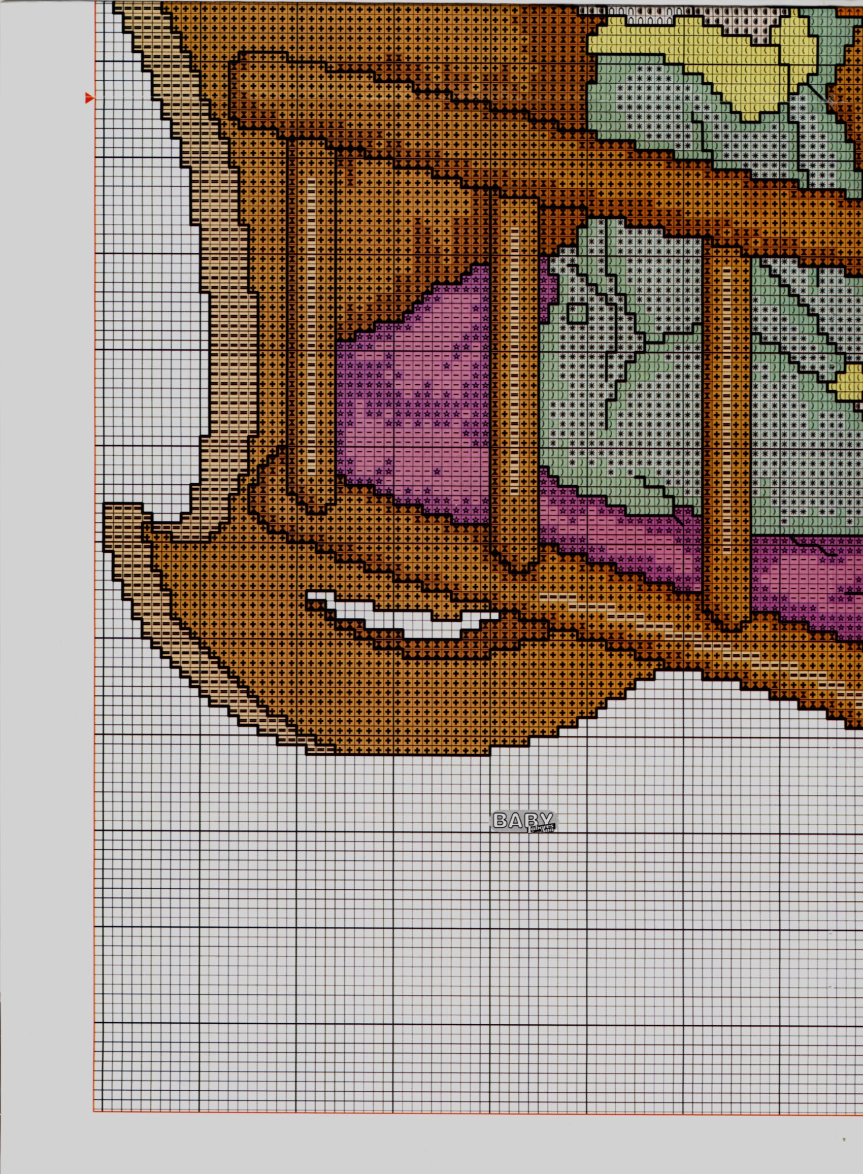 Schema punto croce Culla A Dondolo 10e