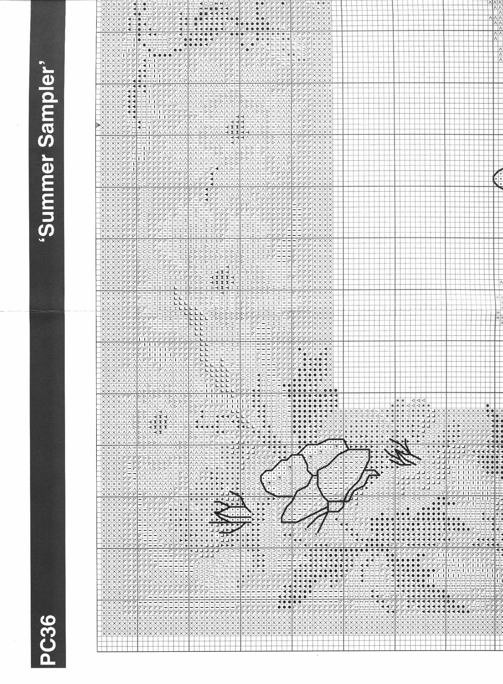 Schema punto croce Floreale 44f