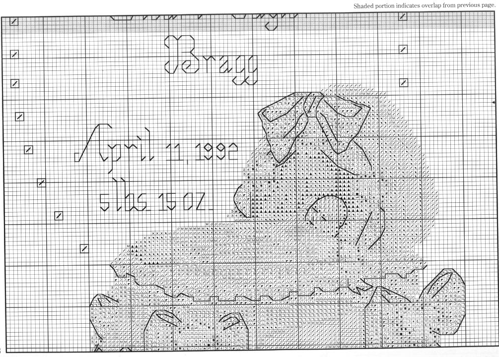 Schema punto croce In Culla 9c