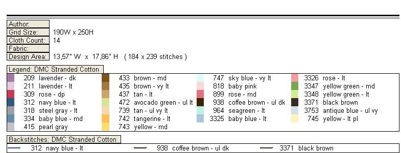 Schema punto croce Leccornie 22j