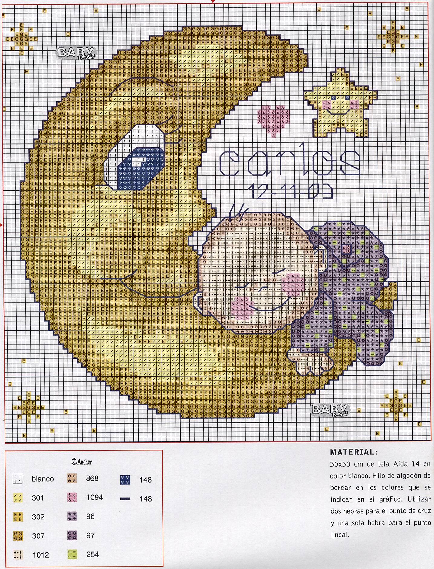 Schema punto croce Luna 5c