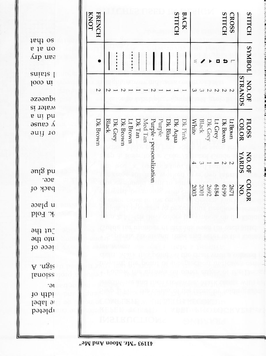 Schema punto croce Orsetto Su Luna 13h